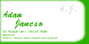 adam jancso business card